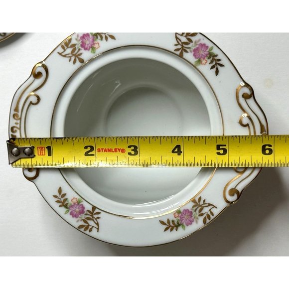 Maruichi Sugar Bowl Creamer Server China Set 40s Pink Roses Gold Discontinued - Picture 14 of 16